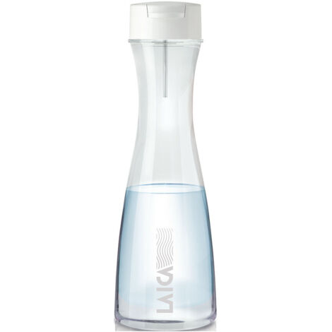 BOTELLA DE FILTRACIÓN INSTANTÁNEA DE VIDRIO DE 1 LITRO CON 1 FILTRO BLANCO