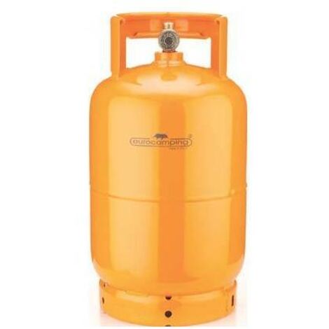 Bombona de gas propano 13kg – Salida rubinetto W20X1/14"SX M vertical – Manija alta – Conforme a la directiva 2010/35/UE T-PED – Eurocamping