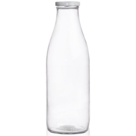 Botella de leche de cristal 1 l