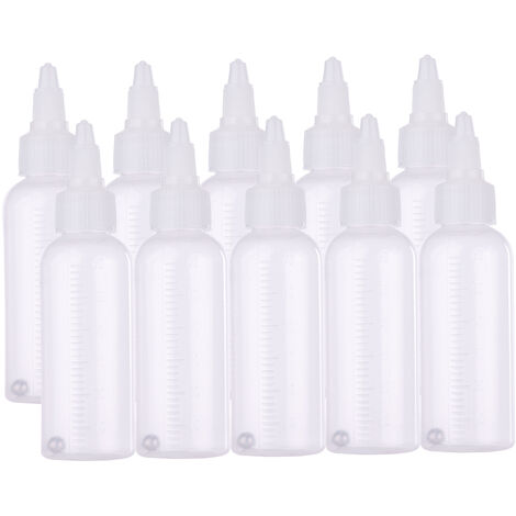 Botella de pintura con aerografo de 65 ml y botella de almacenamiento con 4 líneas de escala de embudo compatible con aerografos Iwata Badger Paasche de doble accion con alimentacion por sifon