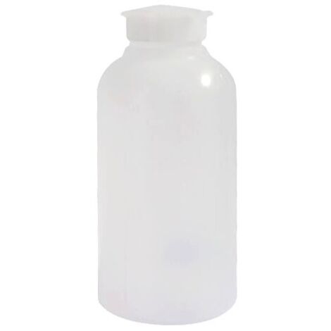 Botella de plástico boca ancha con tapa de rosca de 50 cc