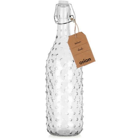 Botella de vidrio con pinza de 1 litro
