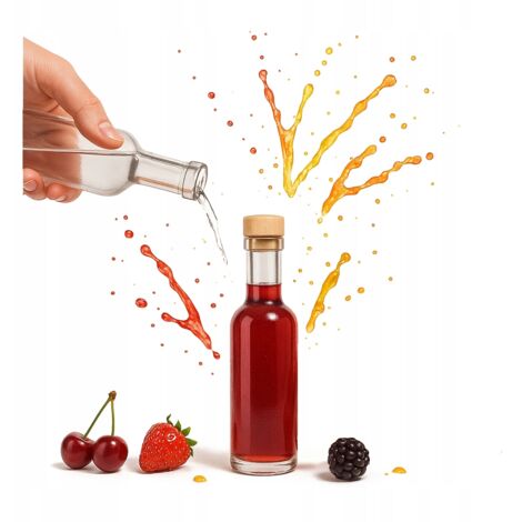 Botella de vidrio FUTURA 100ml CON CORCHO para tinturas, vino, licor, REGALO