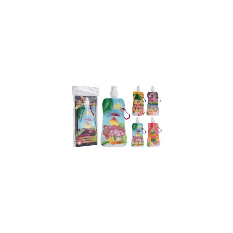 

Botella flexible decorada+ mosqueton 450 ml