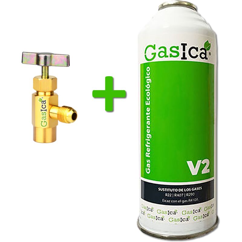 

Botella gasica v2 + llave de servicio (r22,r407c,rt410a) 255gr