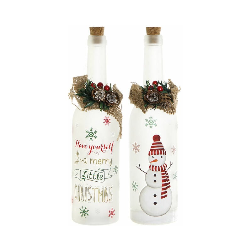 

Botella LED DKD Home Decor Cristal Navidad (2 pcs) (7.5 x 7.5 x 30 cm)