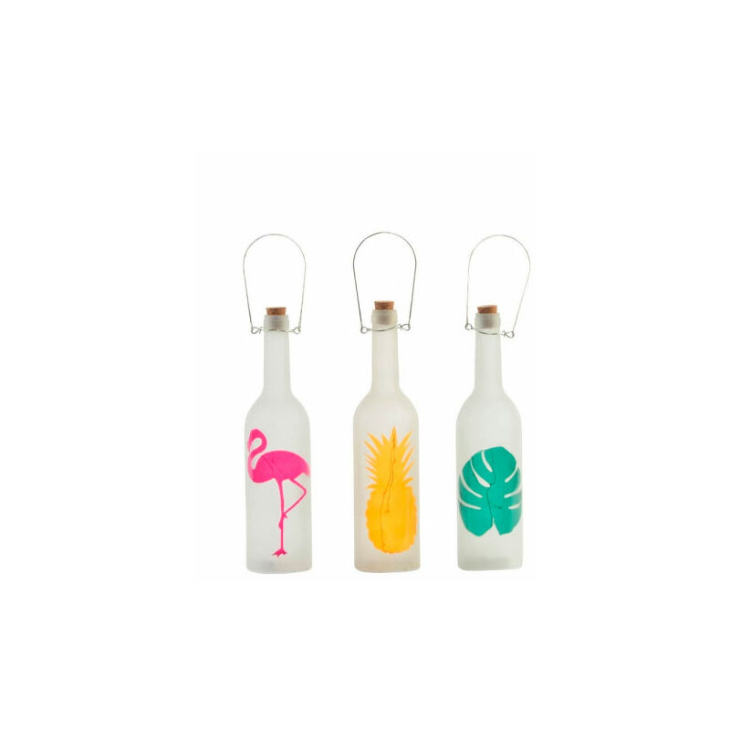 

Botella LED DKD Home Decor Cristal Tropical (3 pcs) (7.5 x 7.5 x 29 cm)