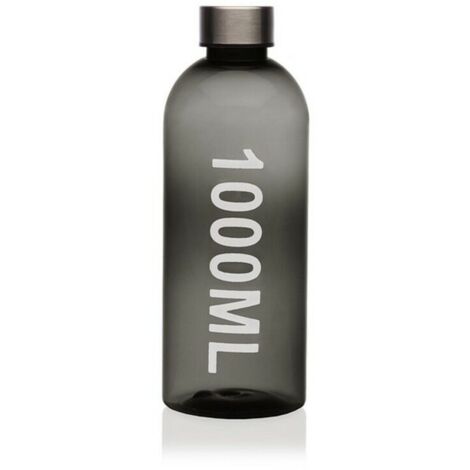 BOTELLA PLASTICO REUTILIZABLE 1000 ML GRIS