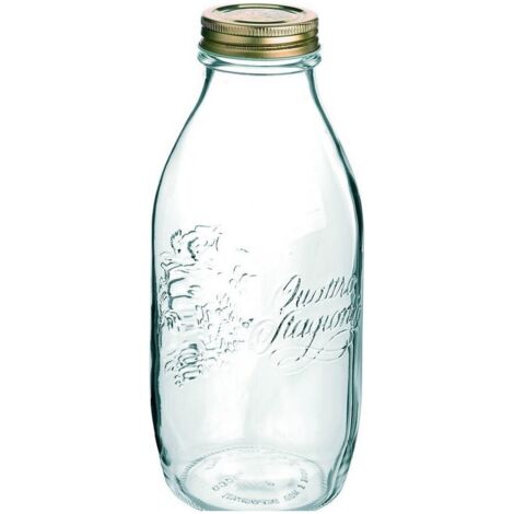 Botella Quattro Stagioni de 1 l: botella de vidrio con tapa metálica para almacenar alimentos