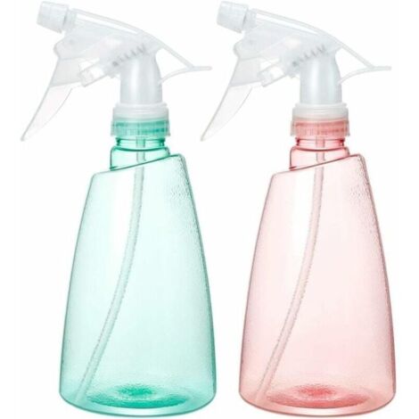 Botella rociadora, 2 piezas 500 ml, botella rociadora de plástico vacía, atomizador recargable reutilizable con cabezal rociador ajustable para plantar flores, limpiar, jardinería, viajar, etc.
