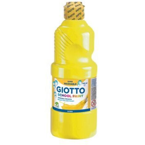 BOTELLA TÉMPERA LAVABLE AMARILLA 500ML GIOTTO F535302