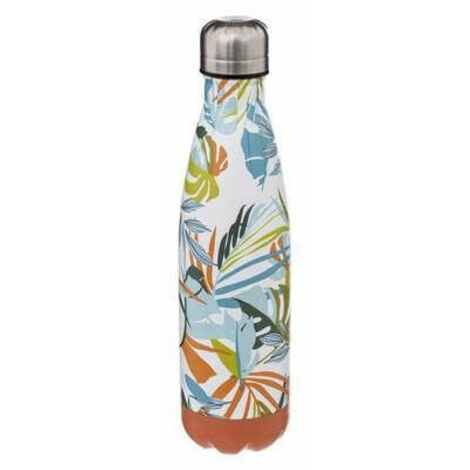 Botella térmica Iso Tropic azul 500ml en hojas