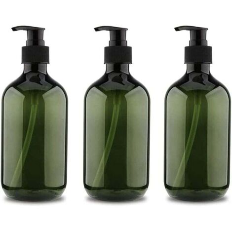 botellas con bomba de 500 ml, botella de champú, dispensador de líquido rellenable, botella vacía con bomba rellenable, botellas vacías rellenables con bomba de jabón.