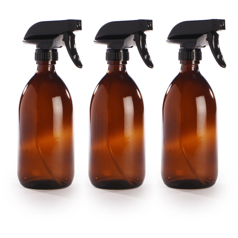 

Botellas de vidrio ámbar spray - juego de 3 | M & W - Brown