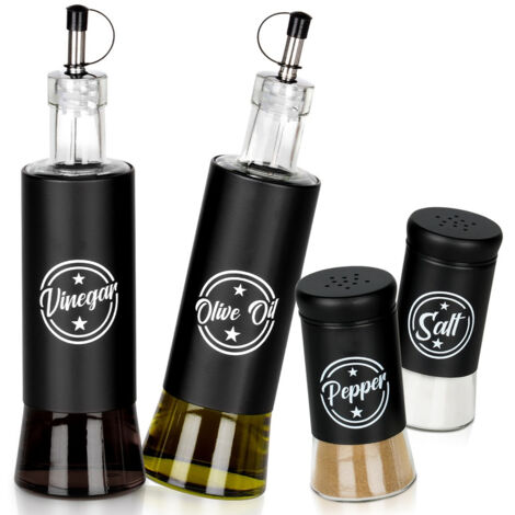 Botellas para aceite y vinagre, frascos para especias 4 uds.
