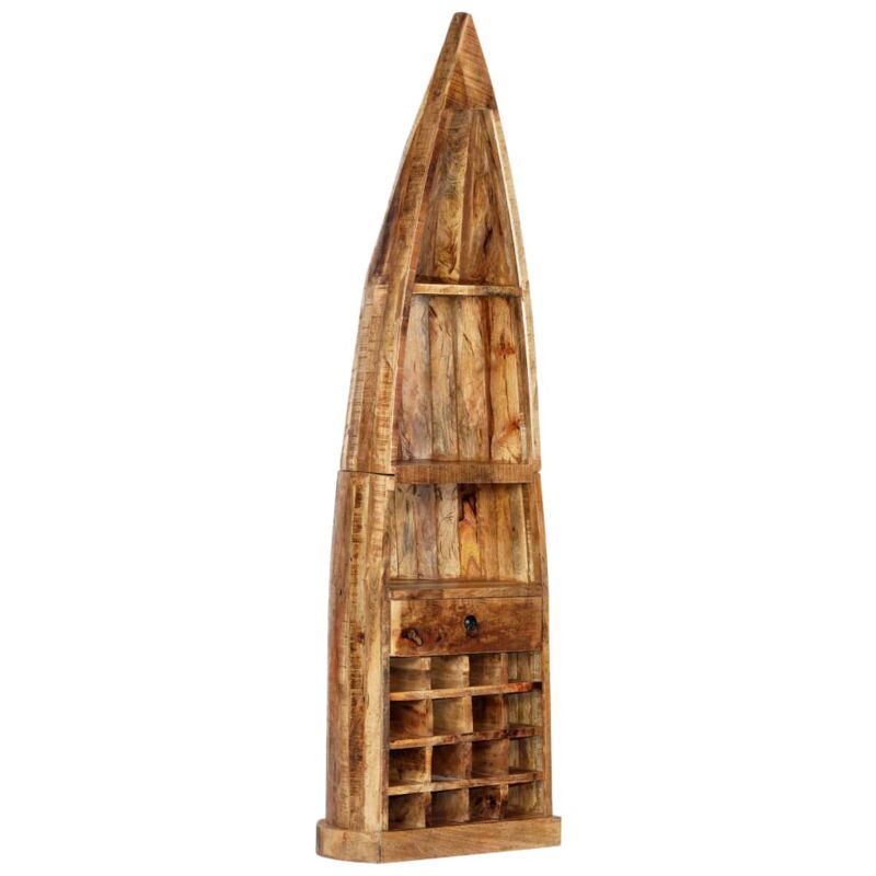 

vidaXL Botellero de madera de mango maciza 50x40x180 cm - Marrón