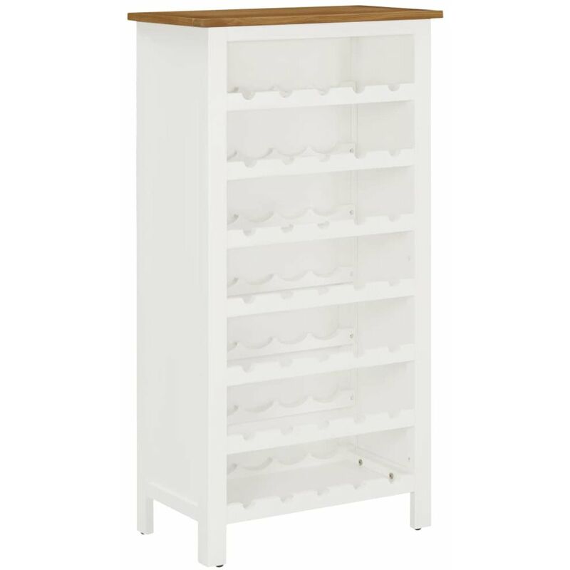 

Botellero de madera maciza de roble 56x32x110 cm