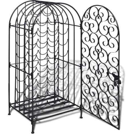 Relaxdays Pack 2 Botelleros Vino Bambú, Estanterías 5 Botellas Tinto