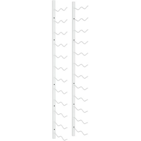 Botellero de pared para 24 botellas hierro blanco vidaXL