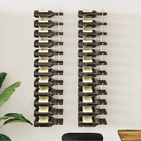Botellero de pared para 36 botellas 2 unidades hierro
