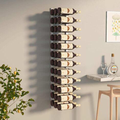 Botellero de pared para 36 botellas hierro blanco vidaXL