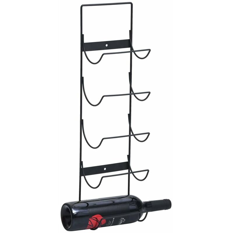 

Botellero de pared para 5 botellas hierro negro