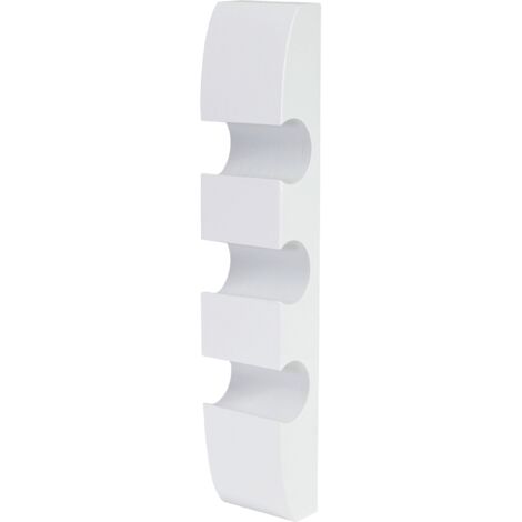 Botellero de pared portabotellas para 3 botellas 54x13x9cm en madera blanca 040002520