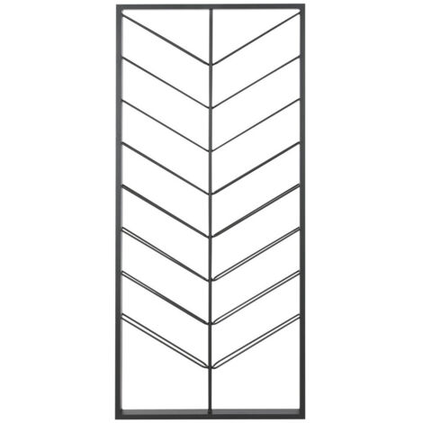 Botellero Metal 70X6X160 16Bot, Pared Negro