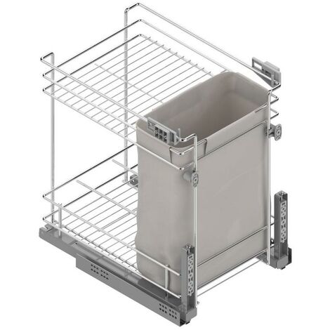 botellero panero classic m300 cromo  con guia oculta ca, extracción parcial 25kg. sp16-19.