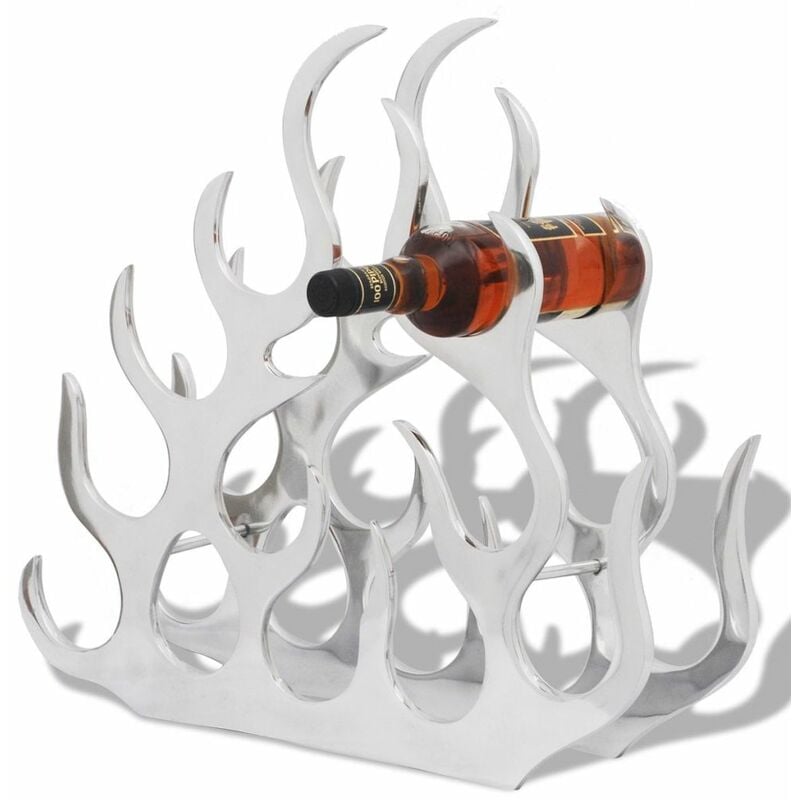 

Botellero para 11 botellas de aluminio plateado