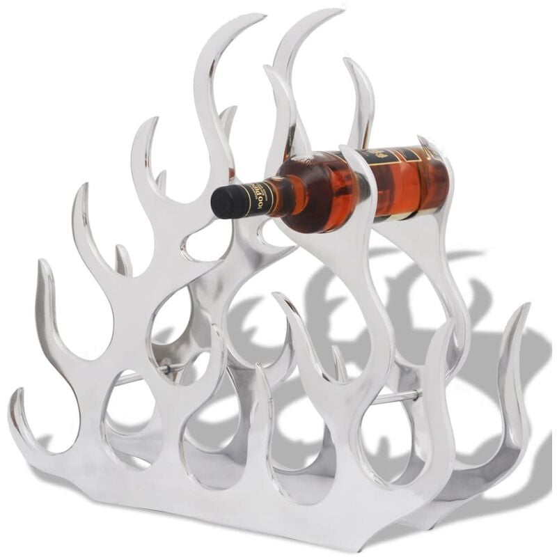 

Botellero para 11 botellas de aluminio plateado