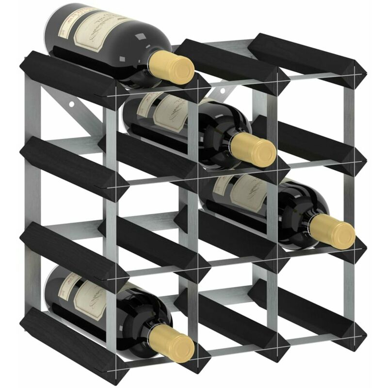

Botellero para 12 botellas madera maciza de pino negro