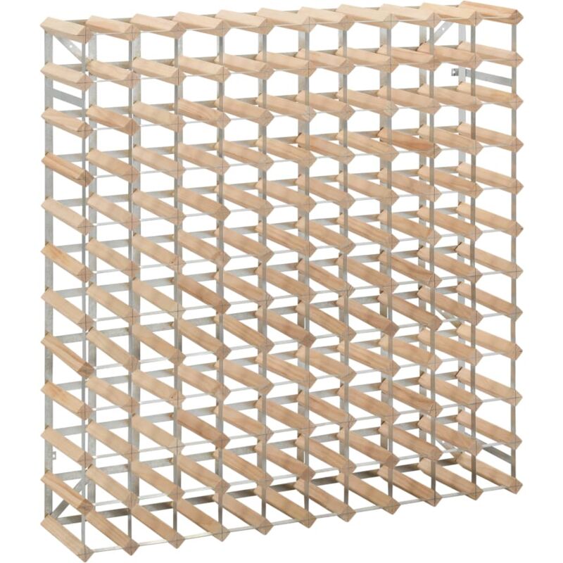 

Botellero para 120 botellas de madera maciza de pino - Beige - Vidaxl