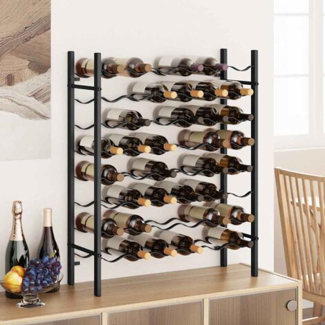 Botellero para 48 botellas metal negro vidaXL