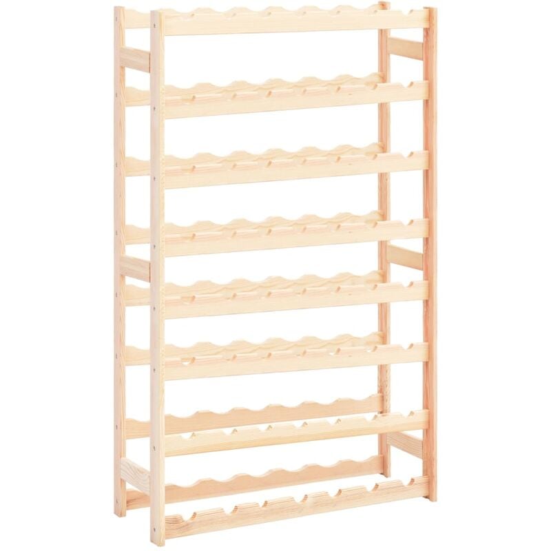 

vidaXL Botellero para 56 botellas de madera de pino - Beige