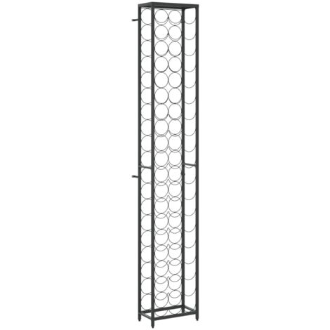 Botellero para 57 botellas hierro forjado negro 34x18x200 cm vidaXL