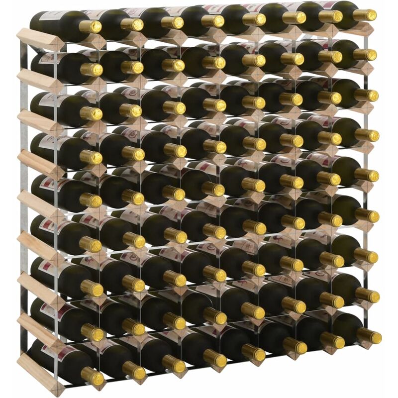 

Botellero para 72 botellas de madera maciza de pino