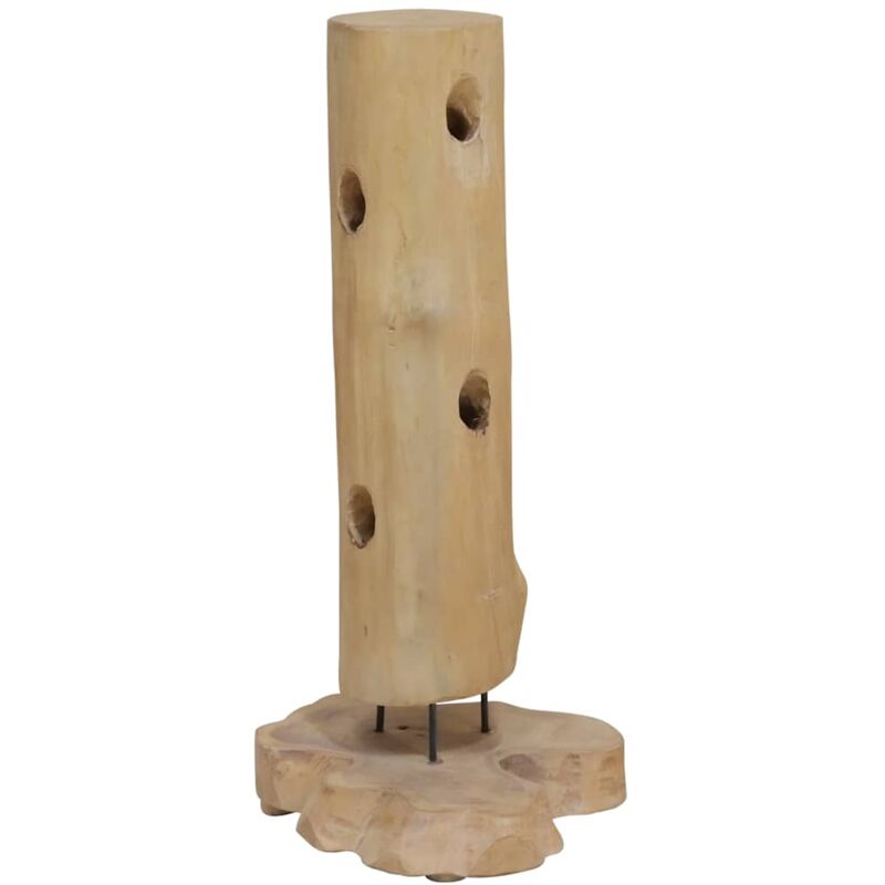 

vidaXL Botellero para 8 botellas madera maciza de teca 40x30x80 cm - Marrón
