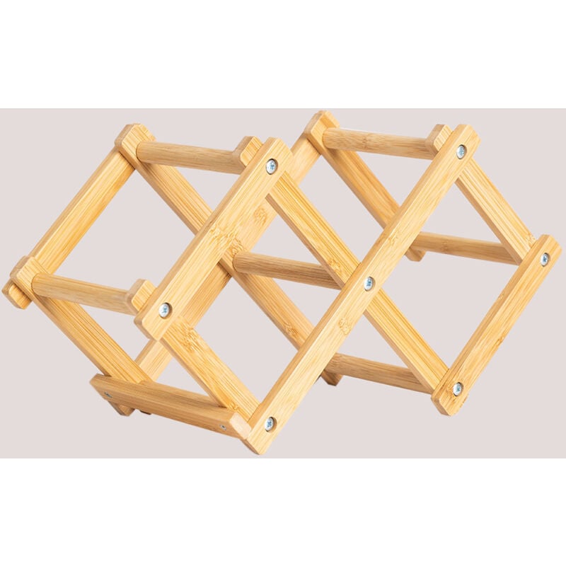 

Botellero Plegable para 4 Botellas en Bambú Pascal Natural - Sklum