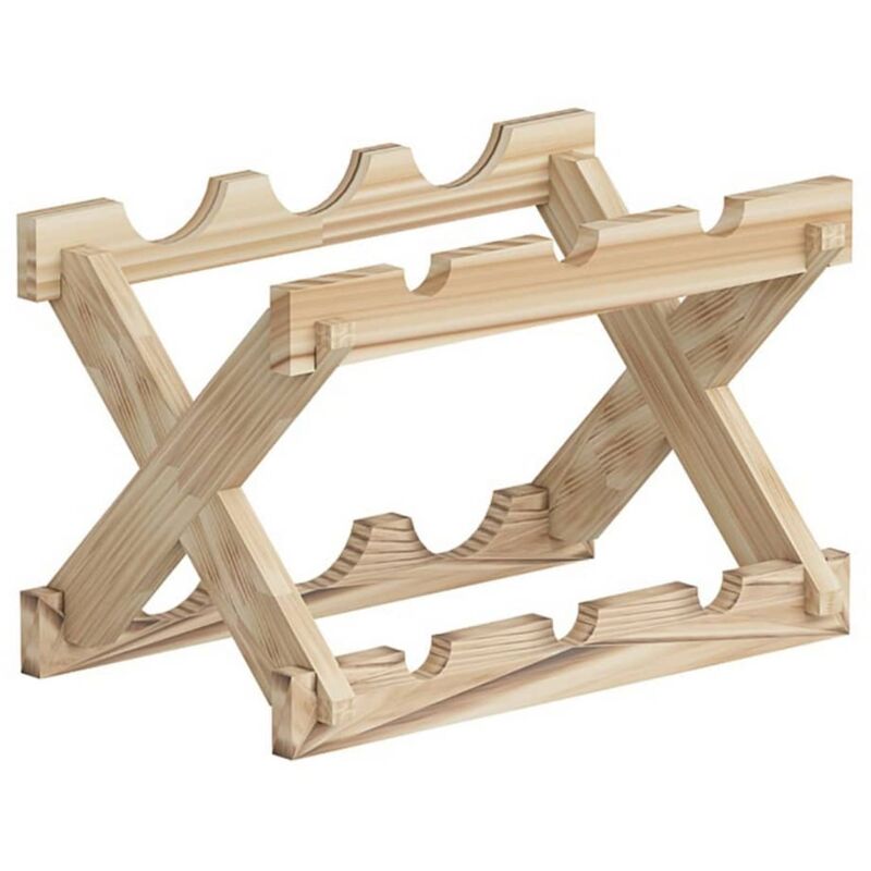 

Homemania Estante de botellas Truva madera 43x28x28 cm - Marrón