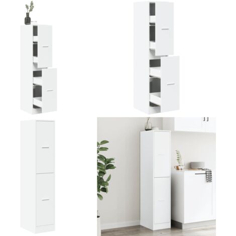 Boticario Blanco 30x41x144,5 cm Madera de Ingeniería - Almacenamiento - Madera de ingeniería