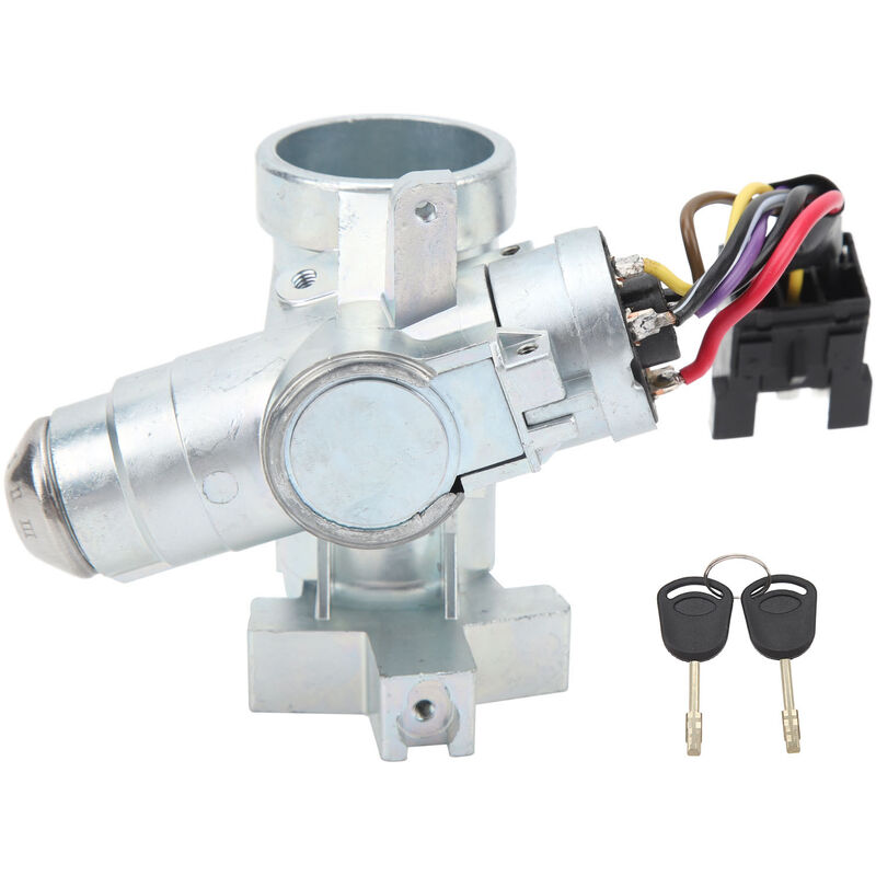 Eosnow - Boîtier de verrouillage d'allumage de direction, interrupteur 1053774 avec 2 clés pour ford transit MK3 MK4 MK5