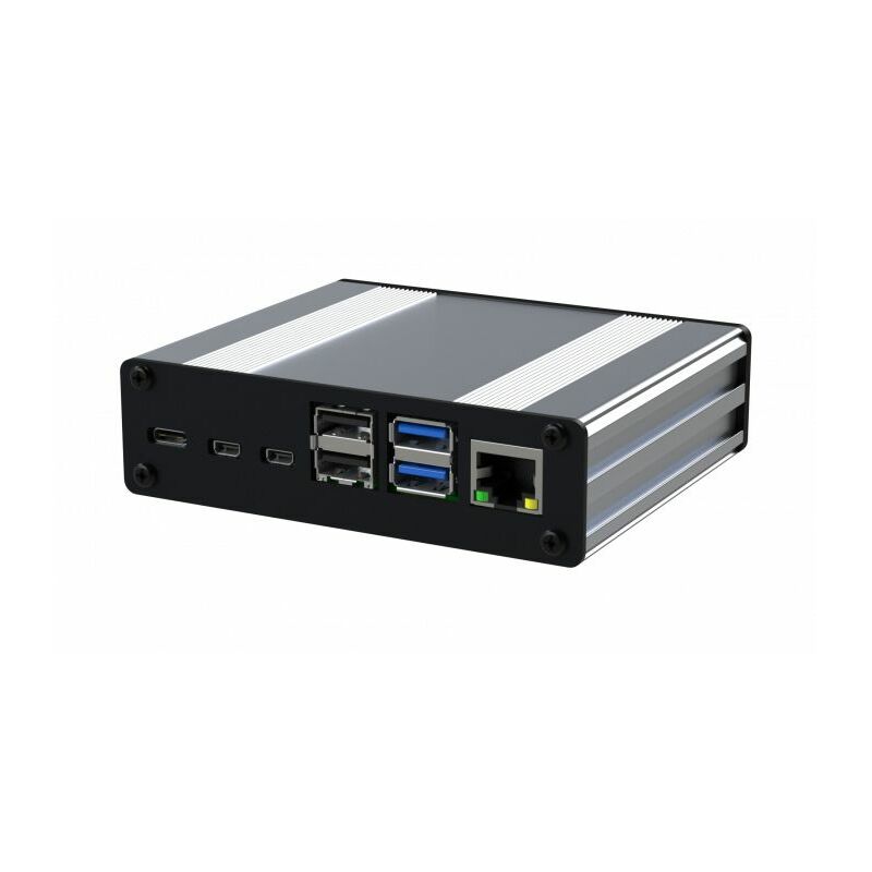 Boîtier Raspberry Pi 4 Rs Pro en Aluminium Argent ( Prix pour 1 )