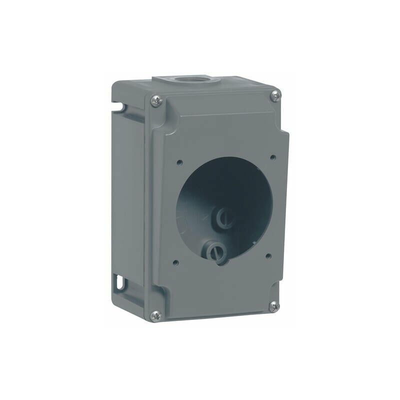 Boîtier réversible simple Hypra pour prises 2P+T , 3P+T et 3P+N+T 32A - 1 entrée - ISO25 - plastique - 052940 Legrand