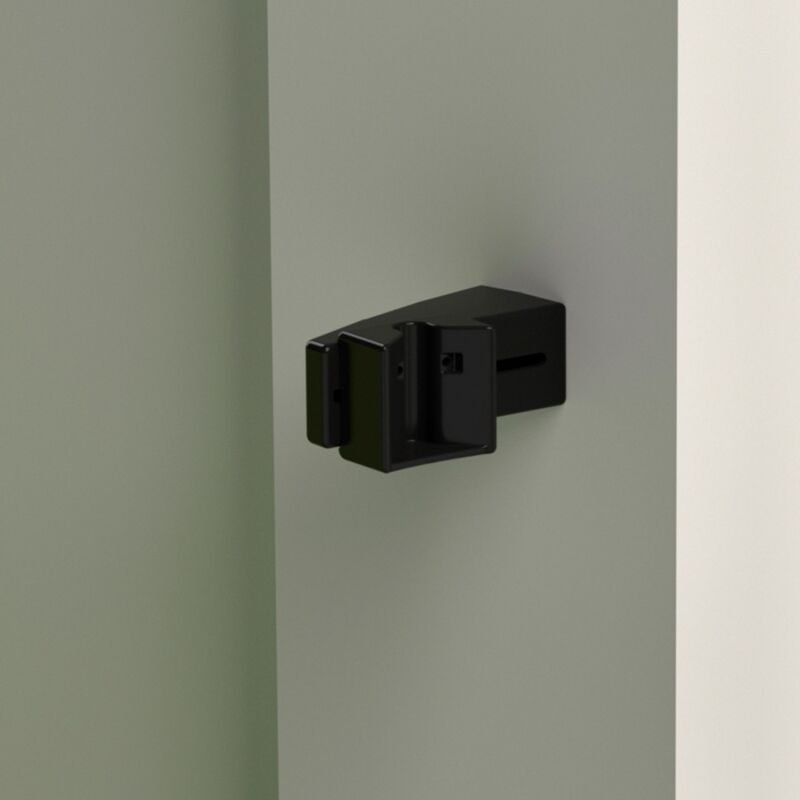 Boîtier v de réception en applique en Aluminium pour serrure de portail coulissant motorisé Finition: Noir Ral 9005 - Portac