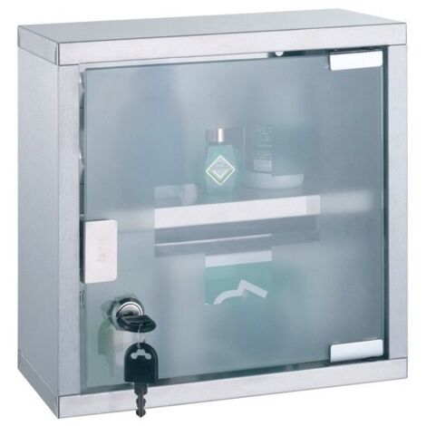 Botiquín con llave Acero y acero inoxidable cristal MSV