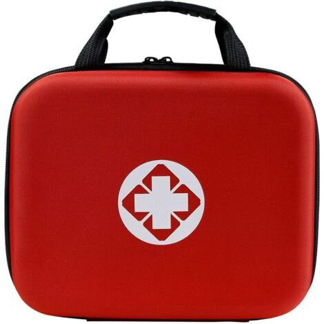 Botiquín de primeros auxilios vacío FOREHILL, bolsa de medicamentos impermeable de carcasa rígida, kit de supervivencia compacto, adecuado para coche, hogar, deportes al aire libre (rojo)