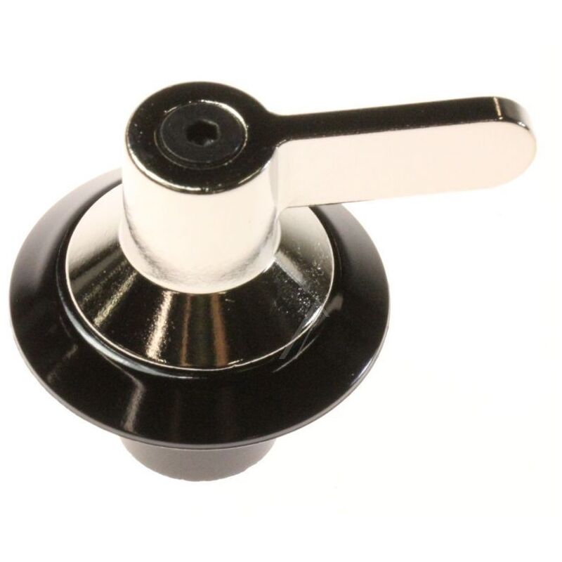 Botón de control negro/acero inoxidable 694975086 Smeg