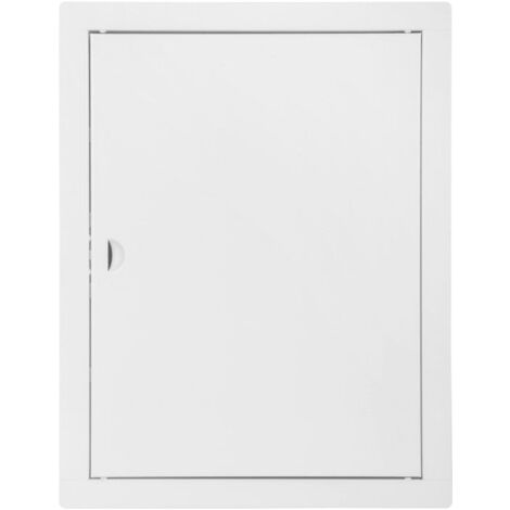 JARDIBRICODECO Botola di ispezione Portina di ispezione in metallo, bianca, 40x50 cm