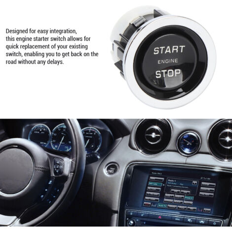 Botón de arranque/parada del motor - Interruptor de encendido de plástico ABS de respuesta rápida C2D4509 para Jaguar XJ 2010-2013